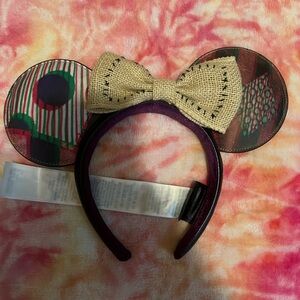 Disney Parks Sally Nightmare Before Christmas Burlap Bow Headband Ears